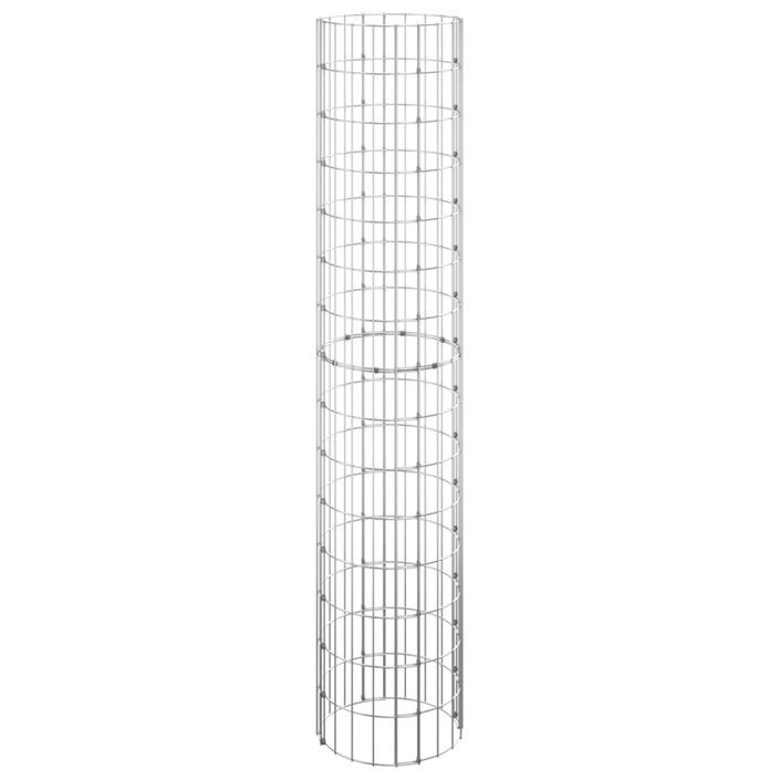 Lit surélevé à gabion circulaire 3pcs Acier galvanisé Ø30x150cm - Photo n°3