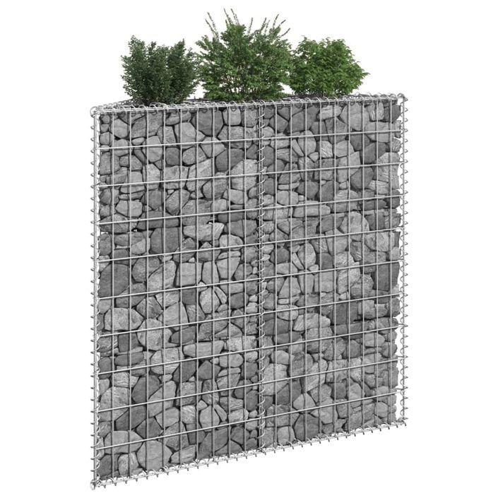 Jardinière à gabion en trapèze Acier galvanisé 100x20x100 cm - Photo n°1