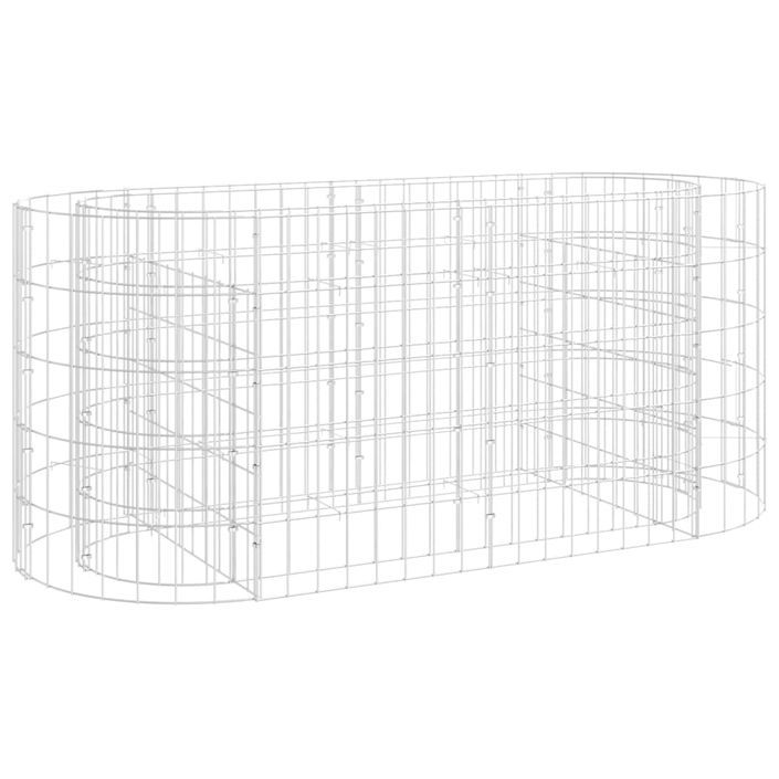 Jardinière à gabion Fer galvanisé 120x50x50 cm - Photo n°2