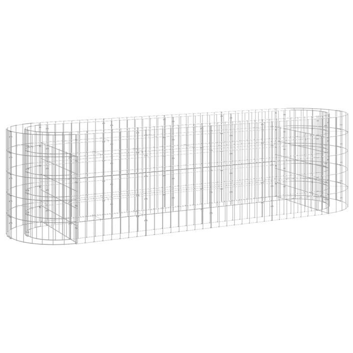 Jardinière à gabion Fer galvanisé 190x50x50 cm - Photo n°2