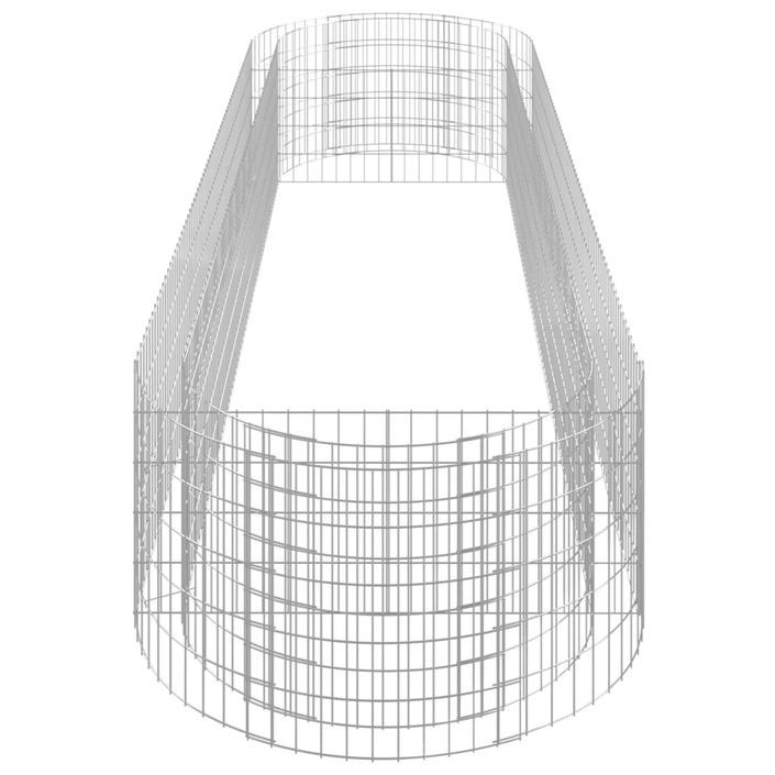 Lit surélevé à gabion Fer galvanisé 400x100x50 cm - Photo n°5