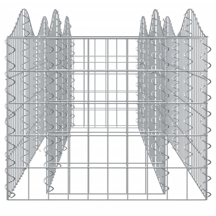 Lit surélevé à gabions arqué 200x50x50 cm Fer galvanisé - Photo n°4