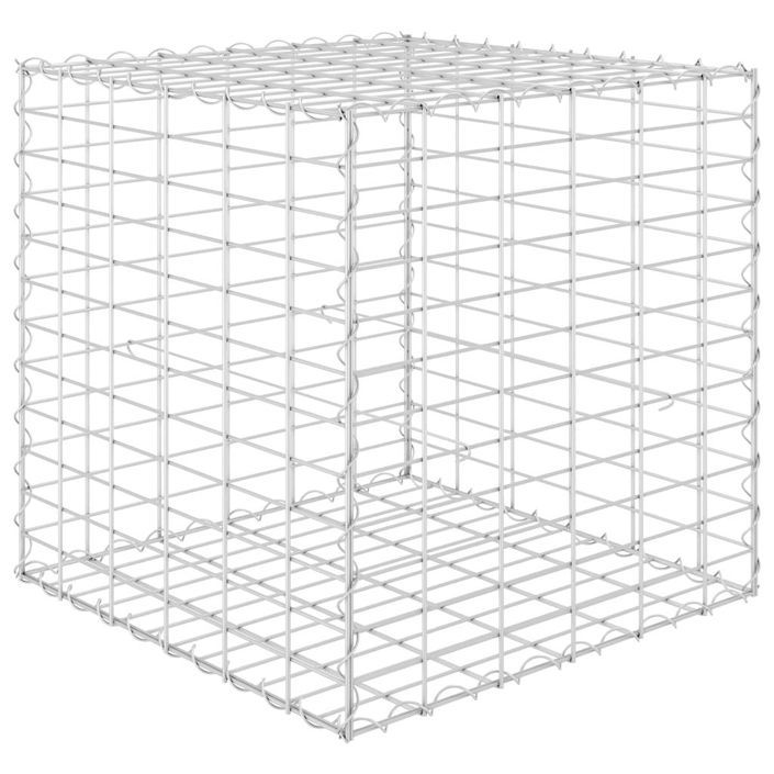 Jardinière cube à gabion Fil d'acier 60x60x60 cm - Photo n°2