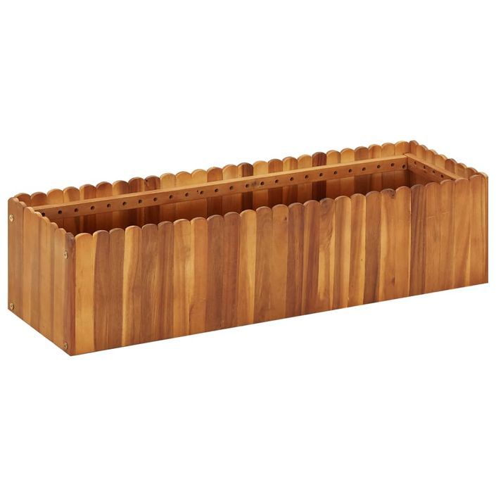 Jardinière 100x30x25 cm Bois massif d'acacia - Photo n°1