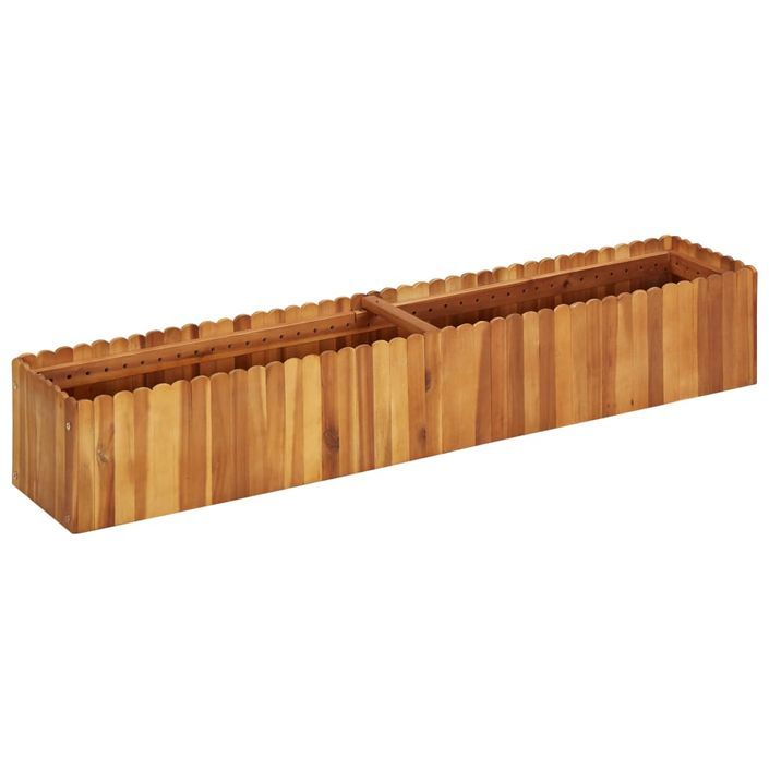 Jardinière 150x30x25 cm Bois massif d'acacia - Photo n°1