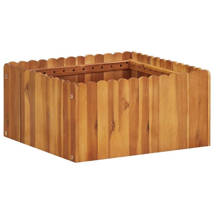 Jardinière 50x50x25 cm Bois massif d'acacia - Photo n°1