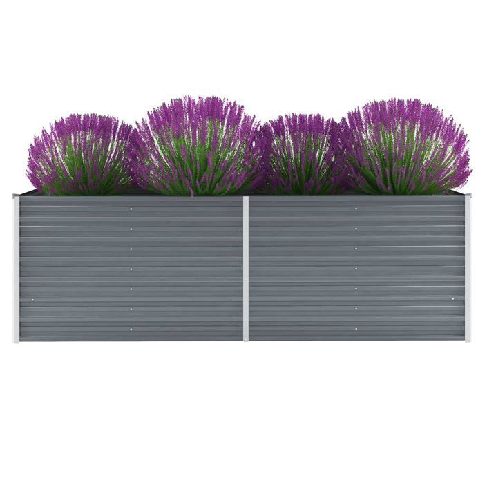 Jardinière Acier galvanisé 240x80x77 cm Gris - Photo n°1