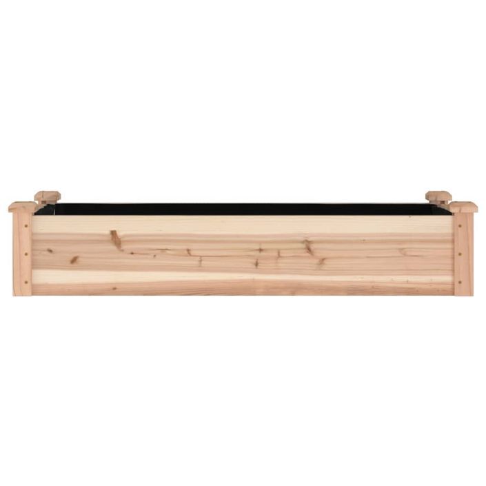 Lit surélevé de jardin doublure 120x45x25 cm bois massif sapin - Photo n°4