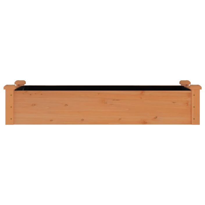 Lit surélevé de jardin doublure 120x45x25 cm bois massif sapin - Photo n°4