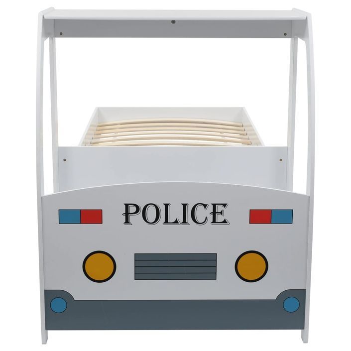 Lit voiture de police avec matelas pour enfants 90x200cm 7 Zone - Photo n°5