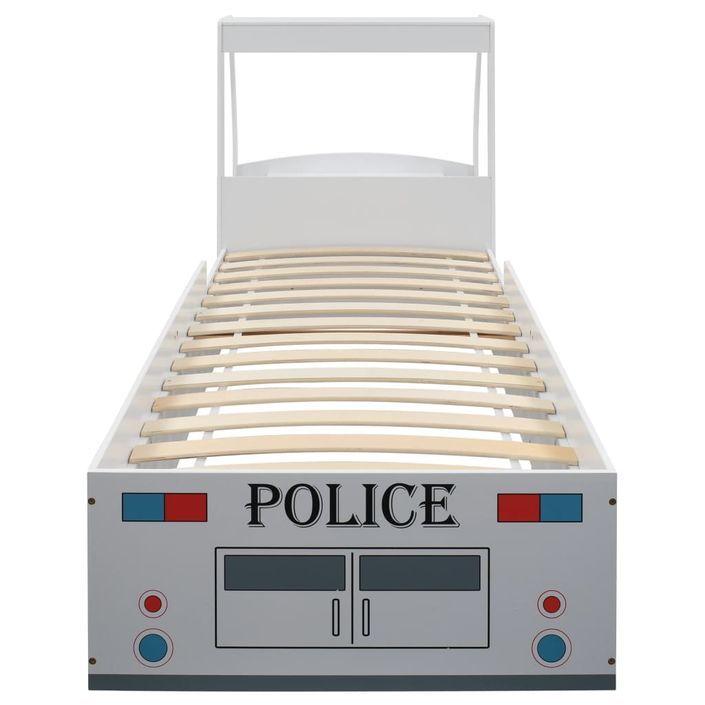 Lit voiture de police avec matelas pour enfants 90x200cm 7 Zone - Photo n°7