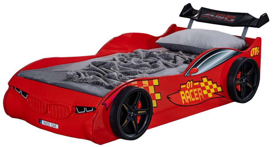 Lit voiture de sport rouge Racer 90x190 cm - Photo n°1