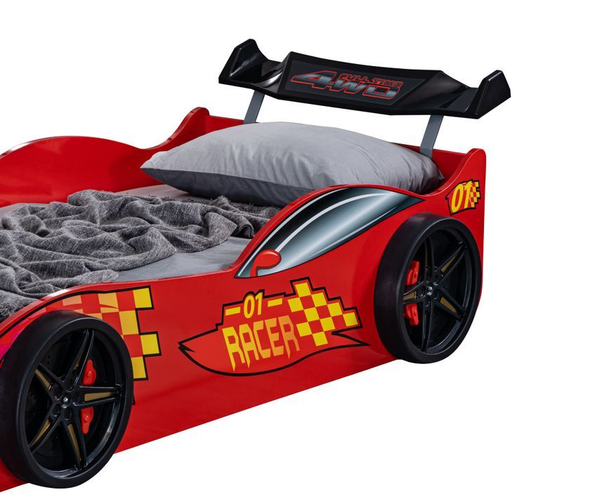 Lit voiture de sport rouge Racer 90x190 cm - Photo n°5