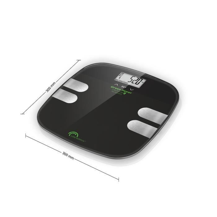 LITTLE BALANCE 8230 USB Body Soft, Balance impédancemetre sans pile, Rechargeable USB, 13 indicateurs, 180 kg / 100 g, Noir - Photo n°2