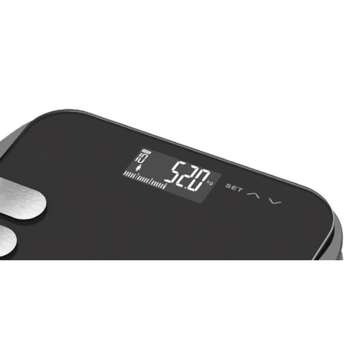 LITTLE BALANCE 8230 USB Body Soft, Balance impédancemetre sans pile, Rechargeable USB, 13 indicateurs, 180 kg / 100 g, Noir - Photo n°3