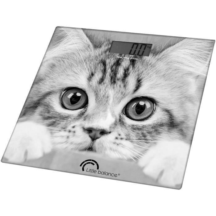 LITTLE BALANCE 8335 Paysage, Pese-personne, balance électronique, 180 kg / 100 g, Design The Cat - Photo n°1