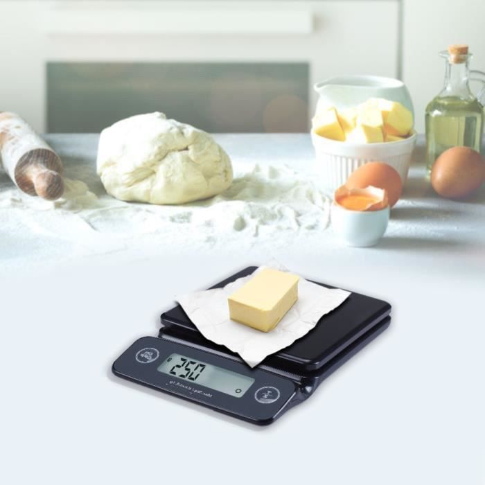 LITTLE BALANCE Balance de cuisine 8269 - Multiprécision 0.1 g - Pese lettres ultra compact - 3 kg - Noir - Photo n°3