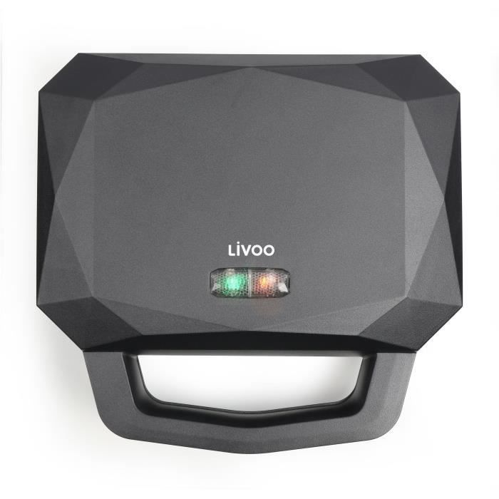 LIVOO - Appareil a gaufres et croques - DOP232 - Surface de cuisson : 12,5 x 23 cm - Profondeur des plaques : 1,5 cm - Photo n°1
