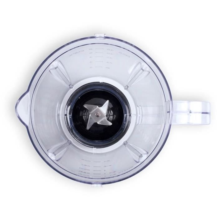 LIVOO DOP214 - Blender avec bol amovible plastique 1,5L - 2 vitesses - Fonction Pulse - 1 couteau 4 lames - Indicateur de niveau - Photo n°4