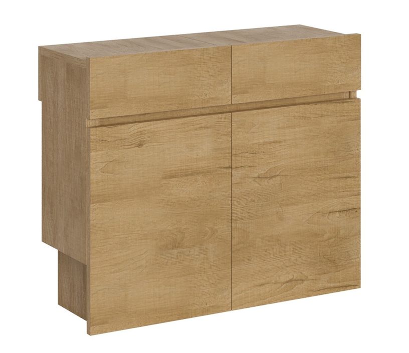 Lot de 2 bancs en bois à roulettes extensible jusqu'à 300 cm Kalius - Photo n°1