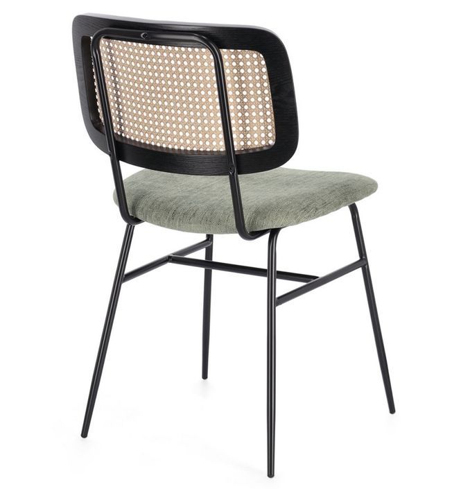 Lot de 2 chaises Gleny - Structure acier noir et assise velours - Photo n°6