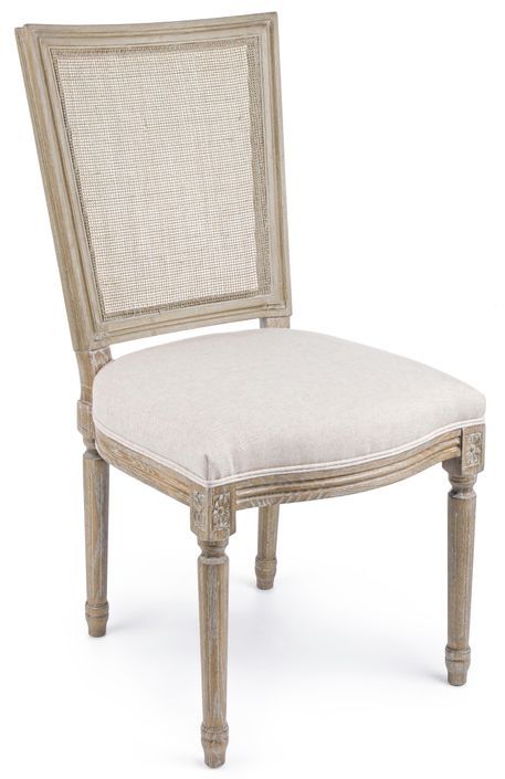 Lot de 2 chaises Lalia - Bois de Frêne naturel et tissu beige pour un style chic - Photo n°1