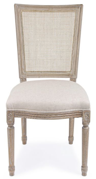 Lot de 2 chaises Lalia - Bois de Frêne naturel et tissu beige pour un style chic - Photo n°2