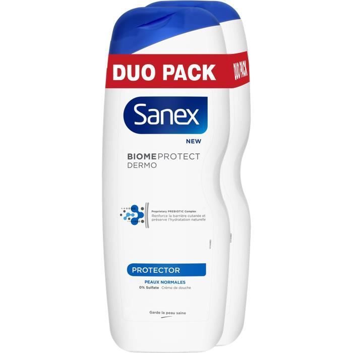 [Lot de 2] SANEX Gels douches Biome Protect Dermo Protection peaux normales - 750ml - Photo n°1