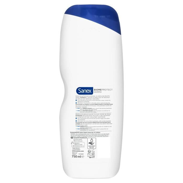 [Lot de 2] SANEX Gels douches Biome Protect Dermo Protection peaux normales - 750ml - Photo n°2