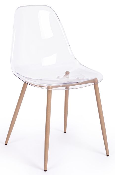 Lot de 4 chaises Mandy en polycarbonate transparent - Design moderne et épuré - Photo n°1