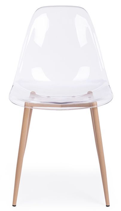 Lot de 4 chaises Mandy en polycarbonate transparent - Design moderne et épuré - Photo n°2