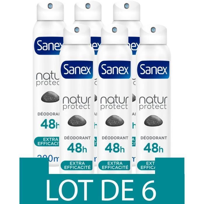 [Lot de 6] SANEX Déodorants Natur Extra - 200 ml - Photo n°1