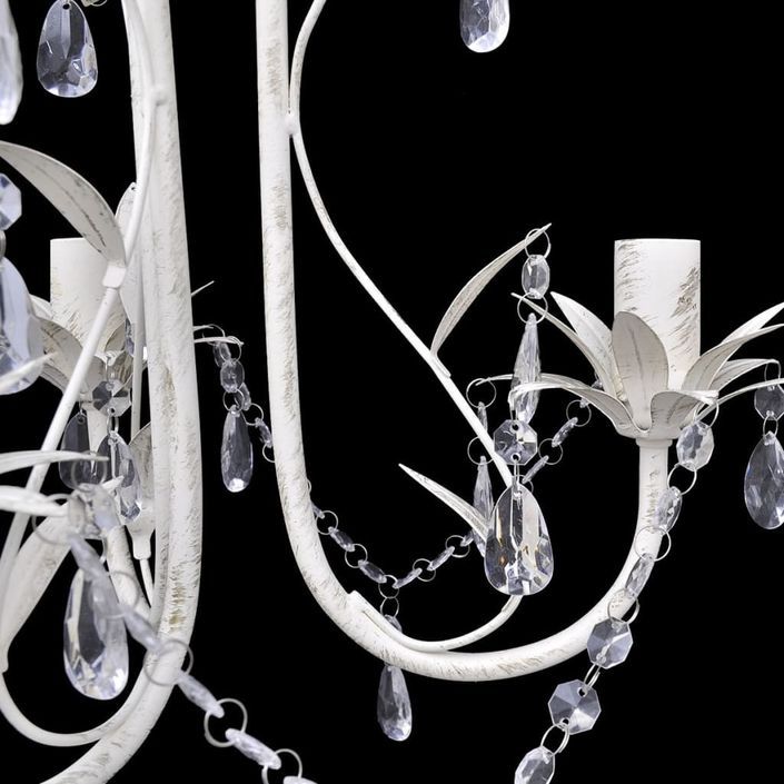 Lustres suspendus à cristaux 2 pcs Blanc élégant - Photo n°3