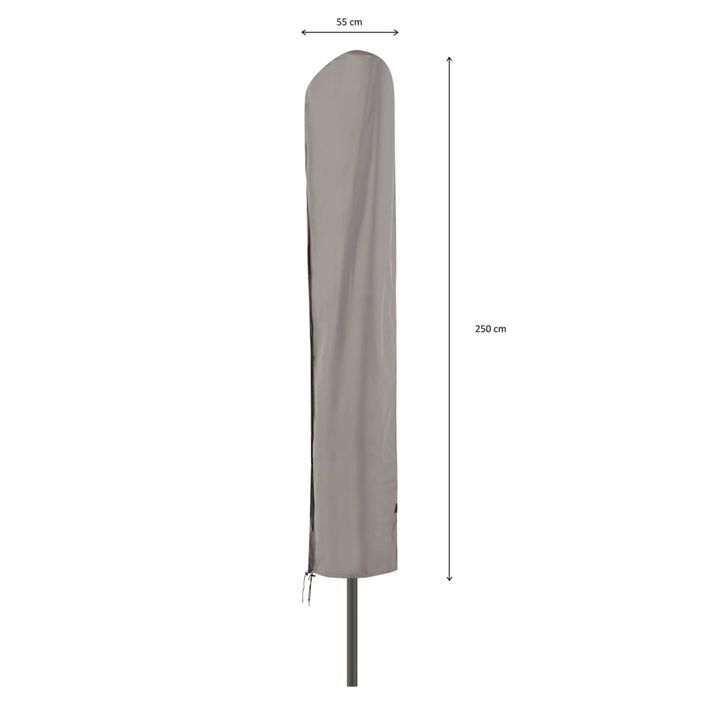 Madison Housse pour parasol sur pied 55x250 cm Gris - Photo n°9