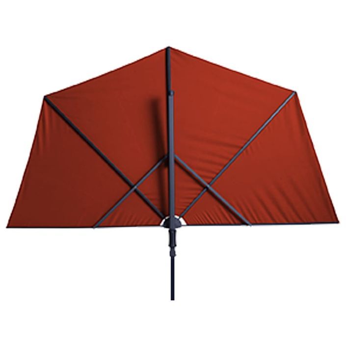 Madison Parasol de balcon Sun Wave 270x150 cm Rouge brique - Photo n°4