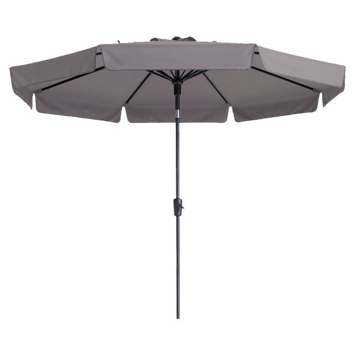 Madison Parasol Flores Luxe 300 cm Rond Taupe - Photo n°1