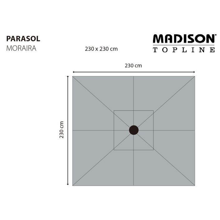 Madison Parasol Moraira 230x230 cm vert - Photo n°7