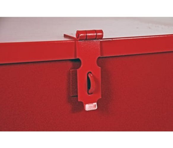 Malle de rangement avec plateau amovible métal rouge Bricodis H 60 - Photo n°4