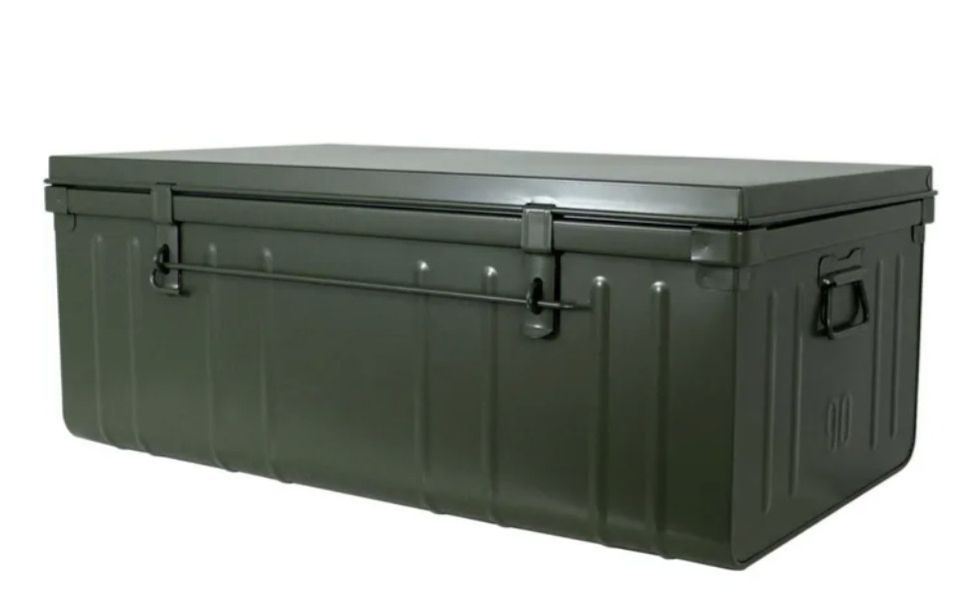 Malle de rangement en métal Habitat L 100 x H 39 x P 55 cm - Capacité 175 litres - Photo n°4