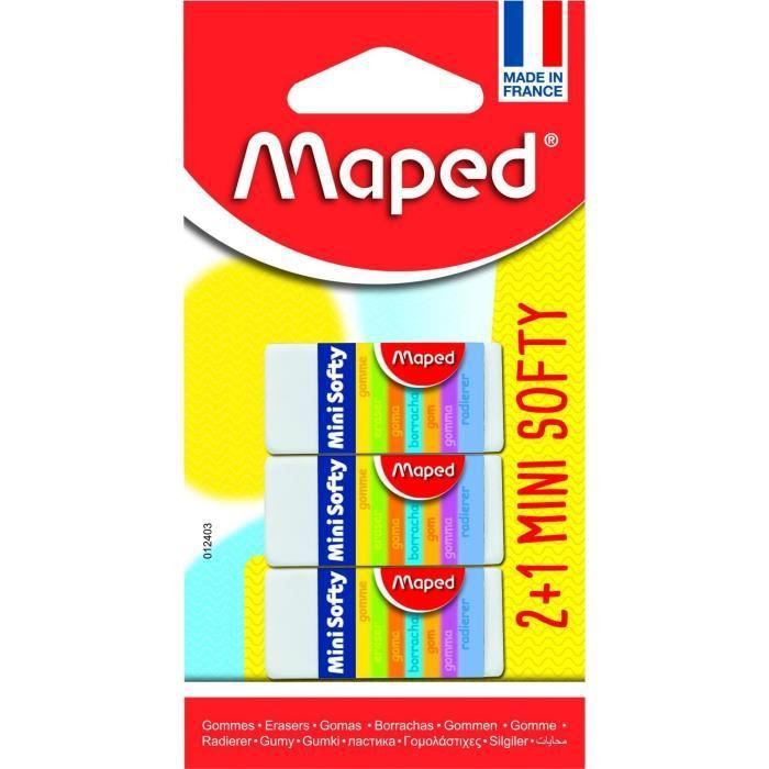 MAPED - 3 Gommes Mini Softy - Photo n°1