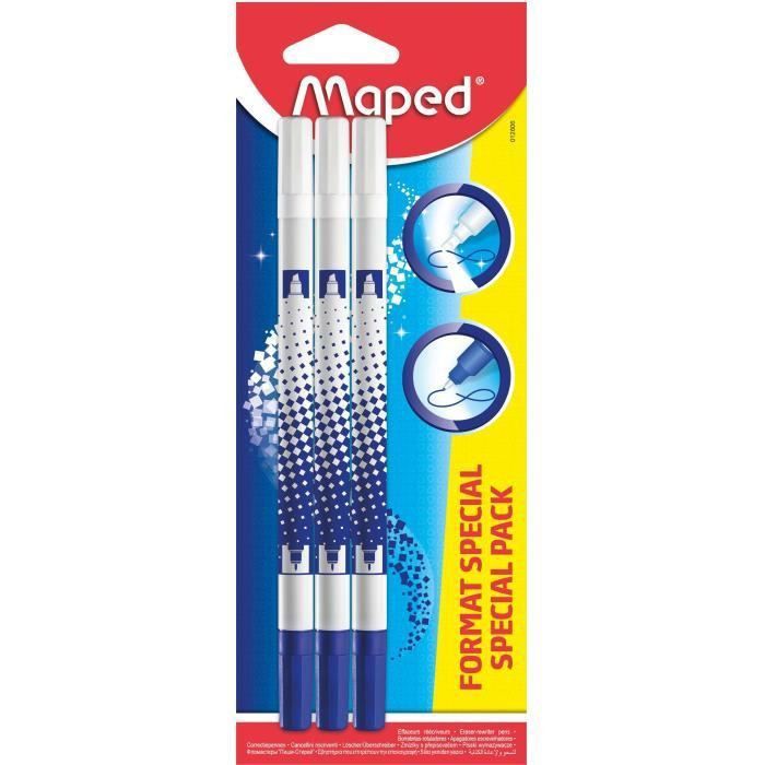 MAPED - Lot de 6 stylos effaceurs pour encre bleue - 2 gratuits - Photo n°1