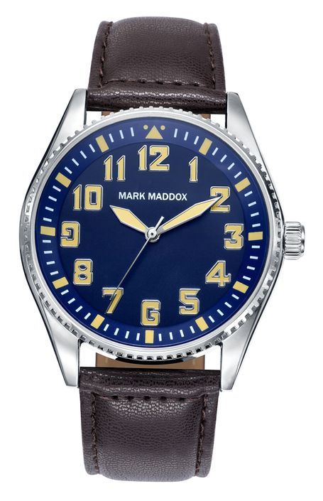 Mark Maddox Casual Hc6017-35 . Leather/cuoio - 42 Mm - Wr 3 Atm - Photo n°1