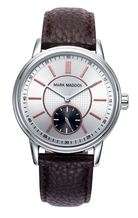 Mark Maddox Hombre Hc0011-47 . Leather/cuoio - 40x48 Mm - Wr 3 Atm - Photo n°1