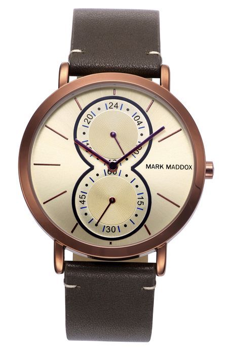 Mark Maddox Trendy Hc0012-17 . Leather/cuoio - Multifuncion - 41x47 Mm - Wr 3 Atm - Photo n°1