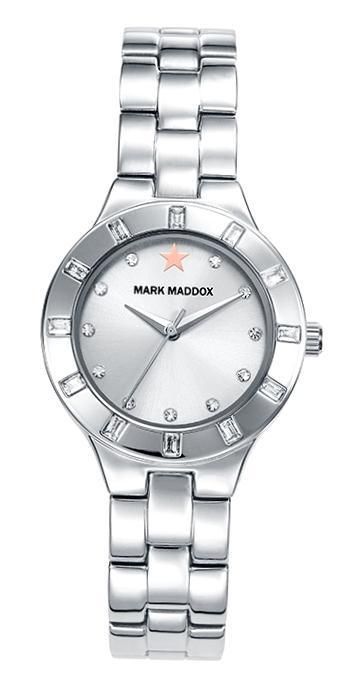 Mark Maddox Trendy Silver Mm7010-17 - Case: Stainless Steel And Solid Metal - 30 Mm - Stainless Steel Bracelet - Water Resistant: 30 Meters - Photo n°1