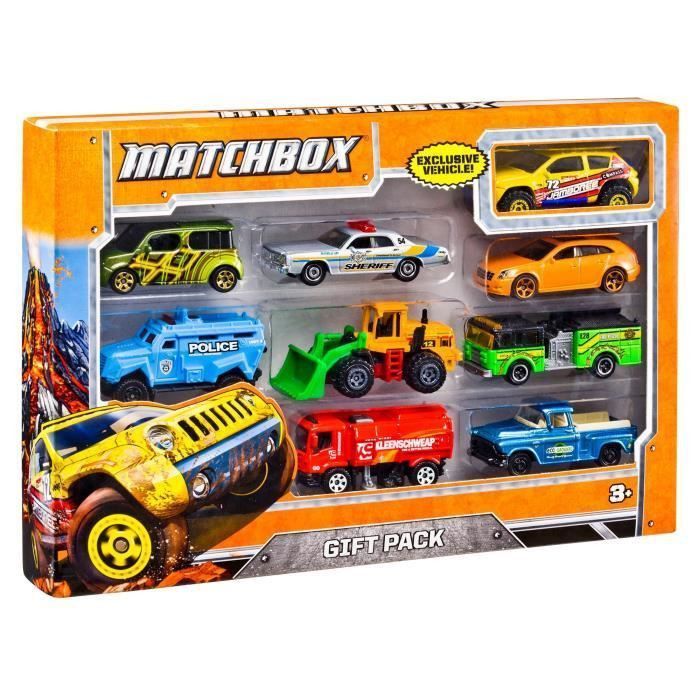 MATCHBOX Pack de 9 véhicules - X7111 - Petites Voitures - 3 ans et + - Photo n°1