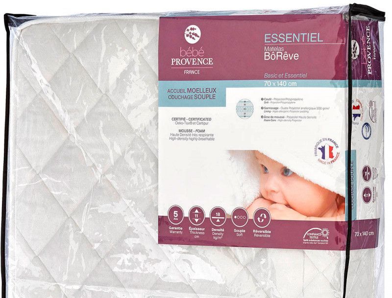 Matelas enfant mousse 70x140 cm Essentiel BôRêve - 11 cm - Photo n°4