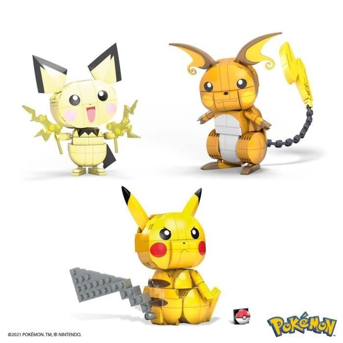Mega Construx - Pokémon Coffret Trio Évolution Pikachu - Jeu de construction - Des 7 ans - Photo n°2