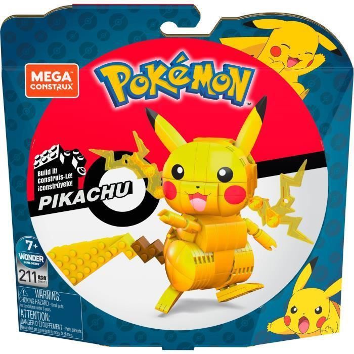 MEGA CONSTRUX Pokémon Pikachu a construire 10 cm - 6 ans et + - Photo n°1