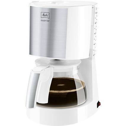 MELITTA 1017-03 Cafetiere Enjoy Top Glass Blanc/Acier brossé 1017-03 - Photo n°1